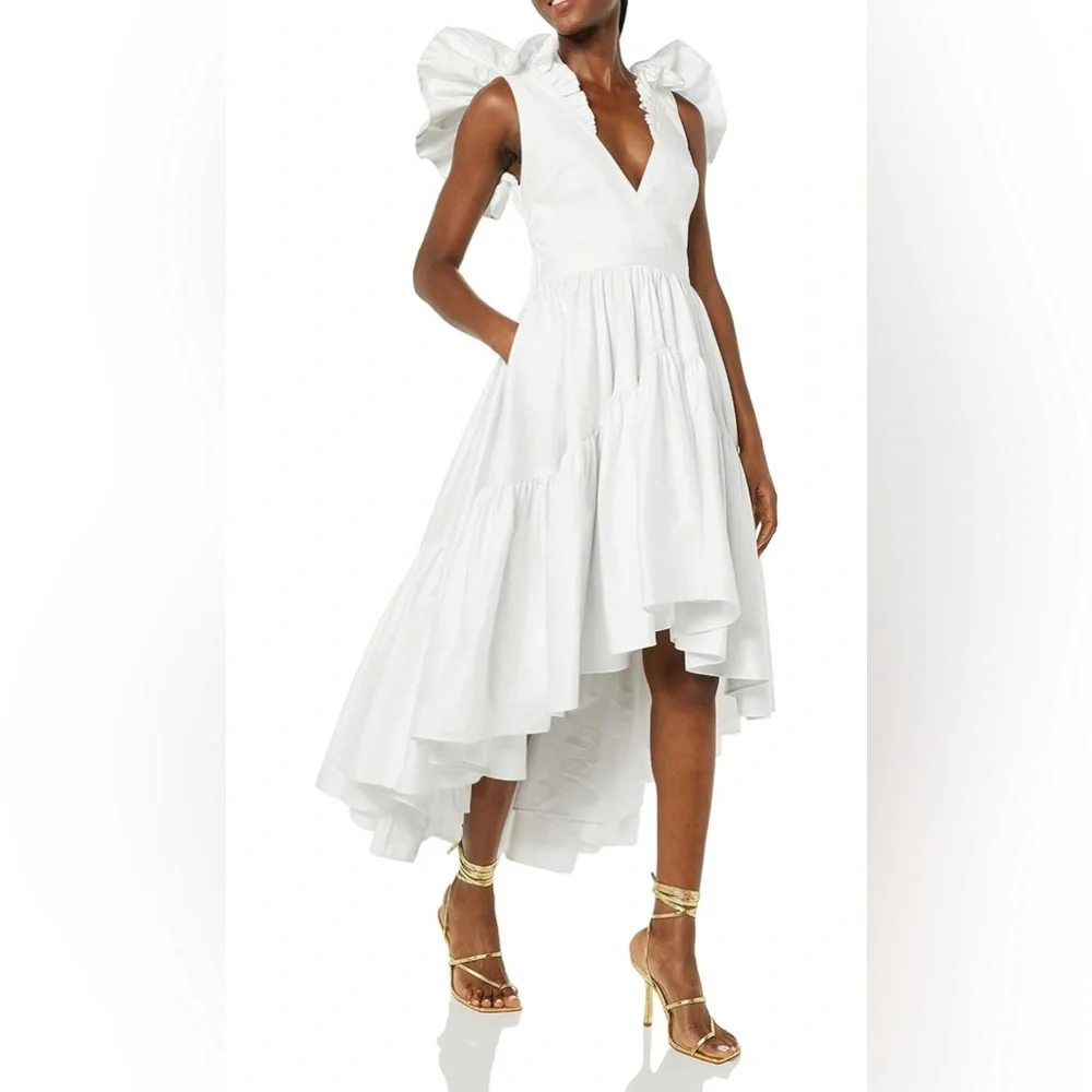 Making the Cut Season 3 Episode 1 Winning Look Sienna's Ruffle High-Low Dress - Picture 3 of 4